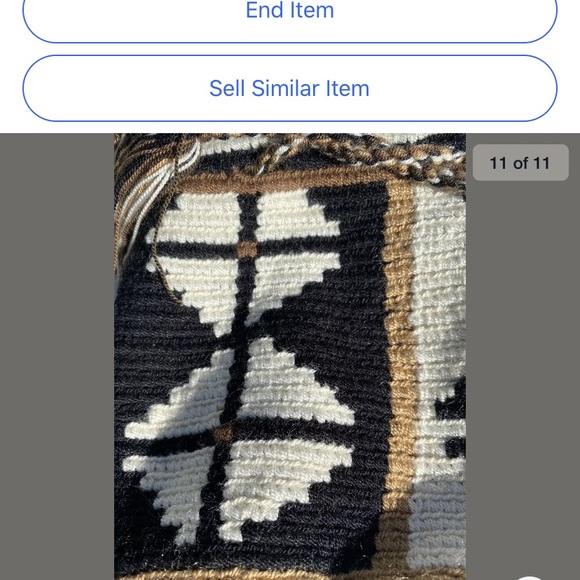 Mini Wayuu Tribe bag brown cream tones crossbody - Picture 10 of 10